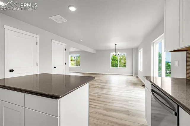 a view of kitchen and kitchen counter