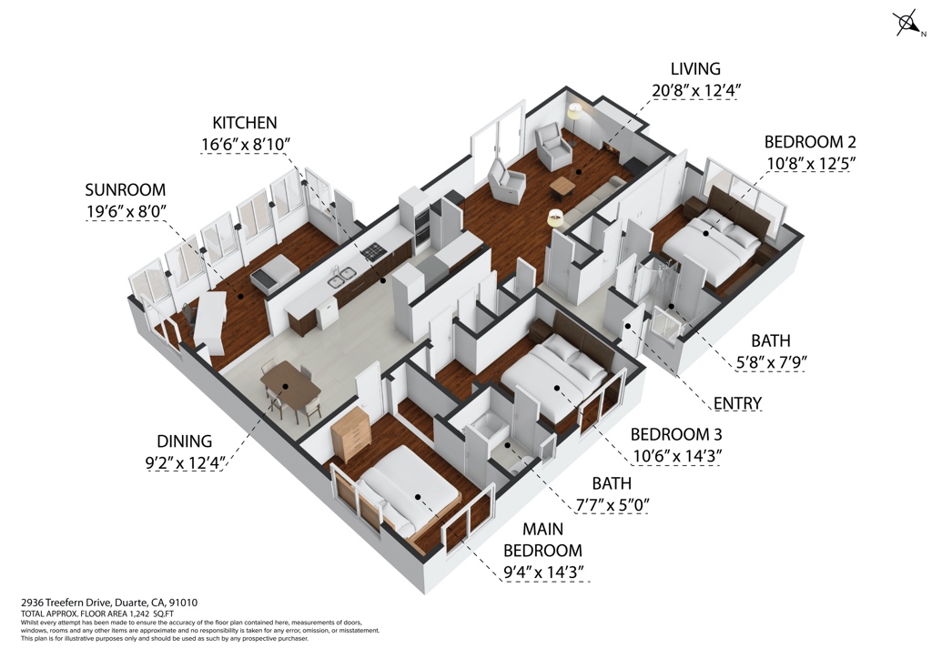 2936 Treefern Drive Duarte, CA 91010 - Photo 26 of 28 Floor Plan