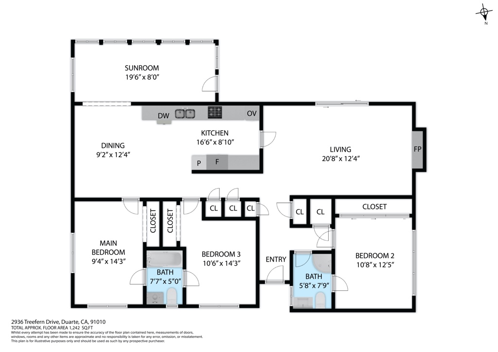 2936 Treefern Drive Duarte, CA 91010 - Photo 27 of 28 Floor Plan