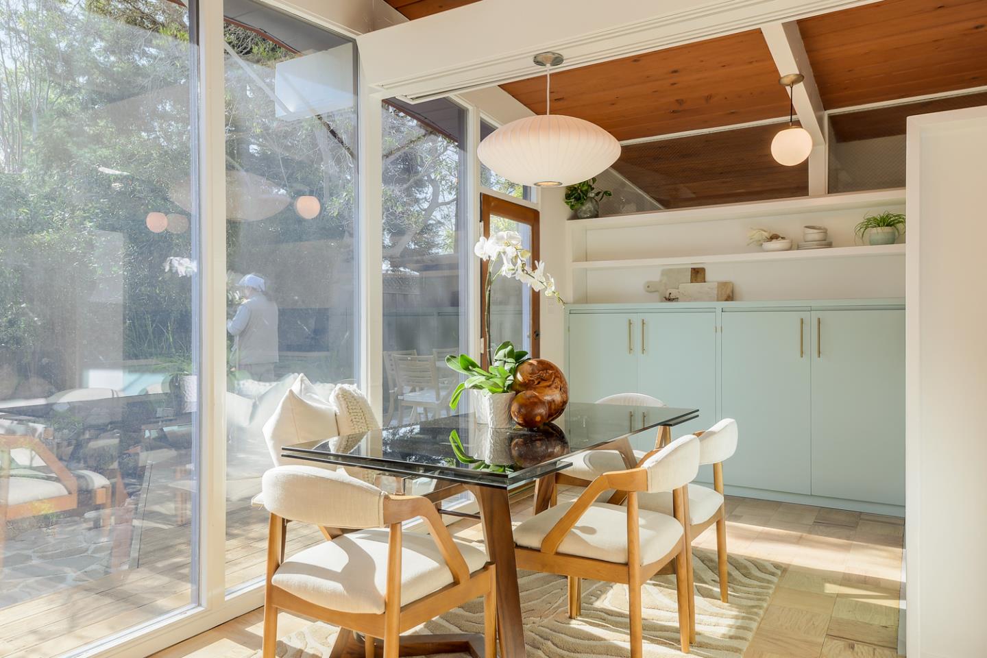 2 Roosevelt Circle Palo Alto, CA 94306 - Photo 20 of 42 a dining room with furniture and wooden floor