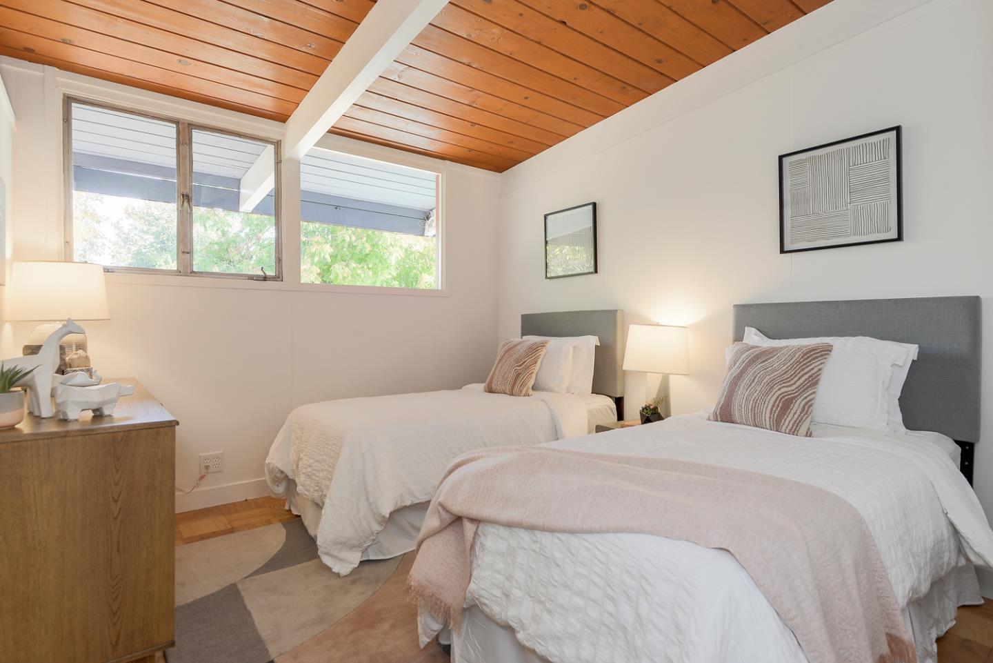 2 Roosevelt Circle Palo Alto, CA 94306 - Photo 25 of 42 a bedroom with two beds and a window