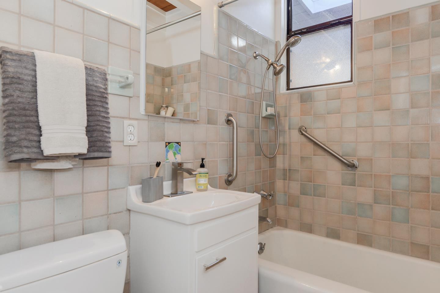 2 Roosevelt Circle Palo Alto, CA 94306 - Photo 29 of 42 a bathroom with a bathtub and a shower