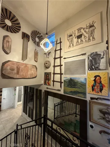 a view of a hallway and a stove