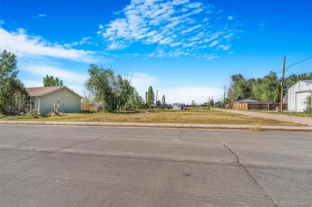 a view of road with large trees