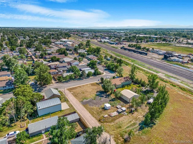 an aerial view of a city