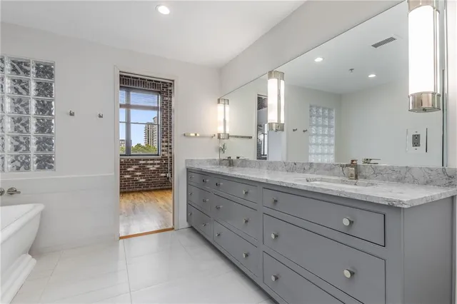 a view of city from a balcony