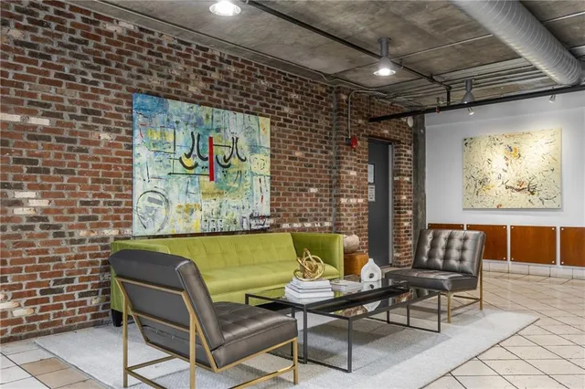 a view of a bathroom with a wooden door