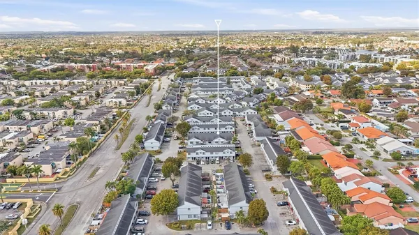 an aerial view of a city