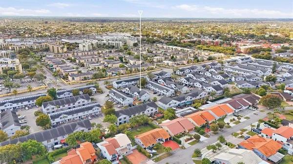 an aerial view of a city