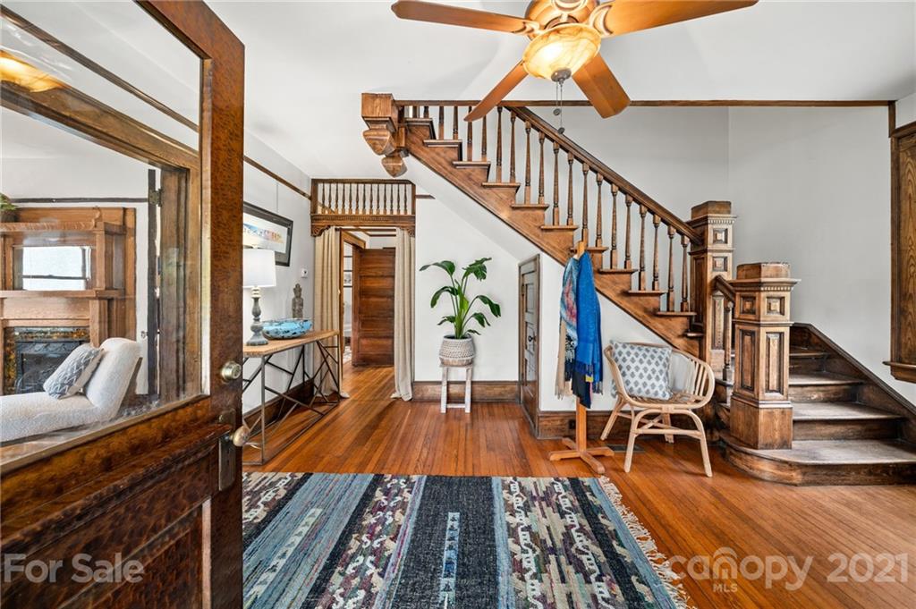 56 Pearson Drive Asheville, NC 28801 - Photo 7 of 44 a view of an entryway and wooden floor