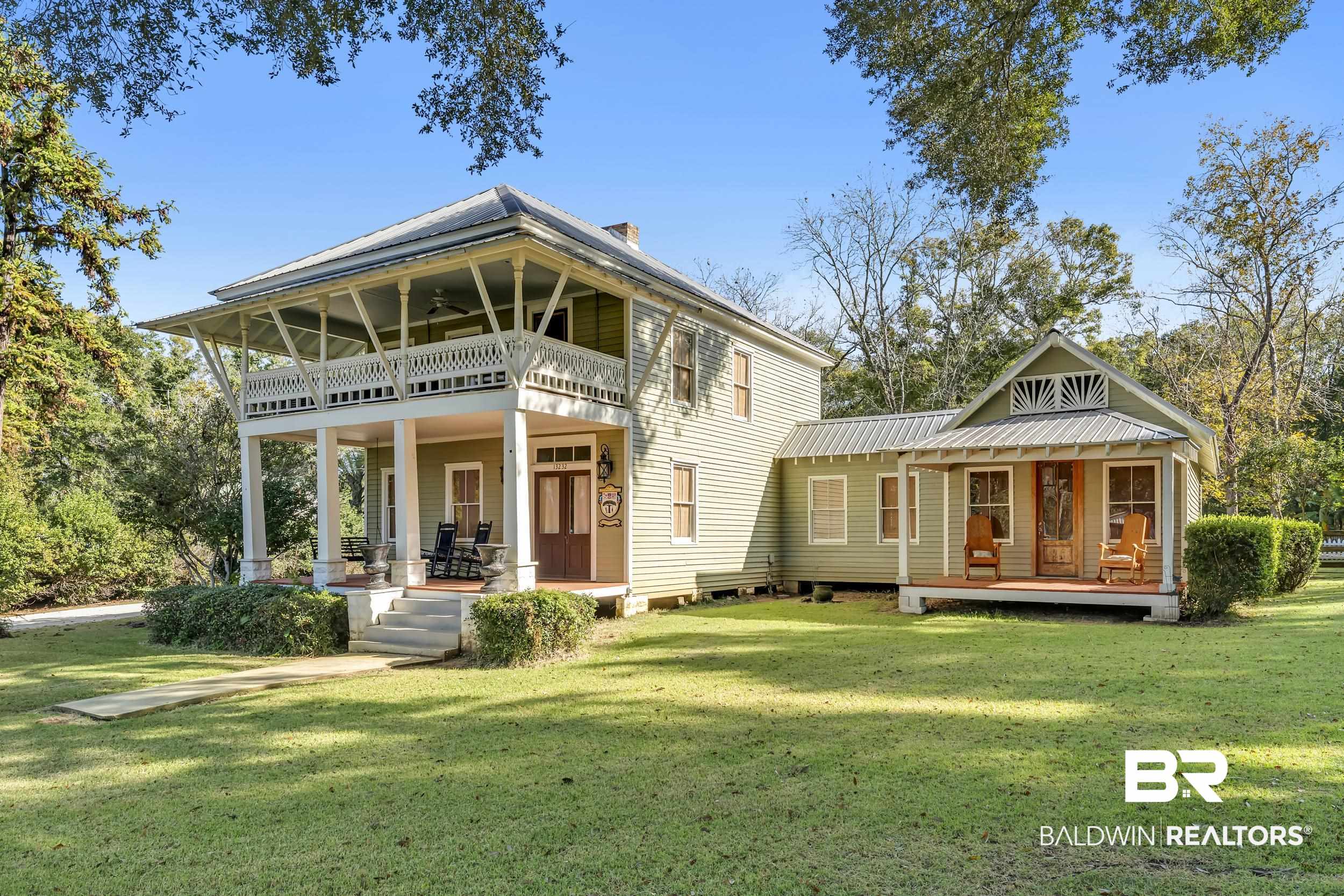 13232 Mary Ann Bch Road Fairhope, AL 36532 - Photo 3 of 79 Back of property featuring covered porch and a yard