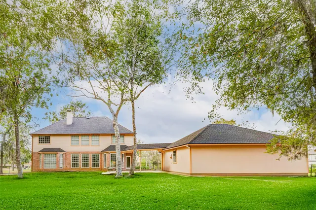 a view of a park with tree s
