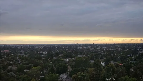 a view of city and mountain