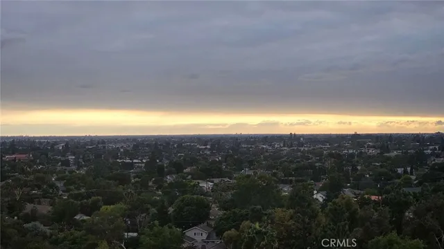 a view of city and mountain