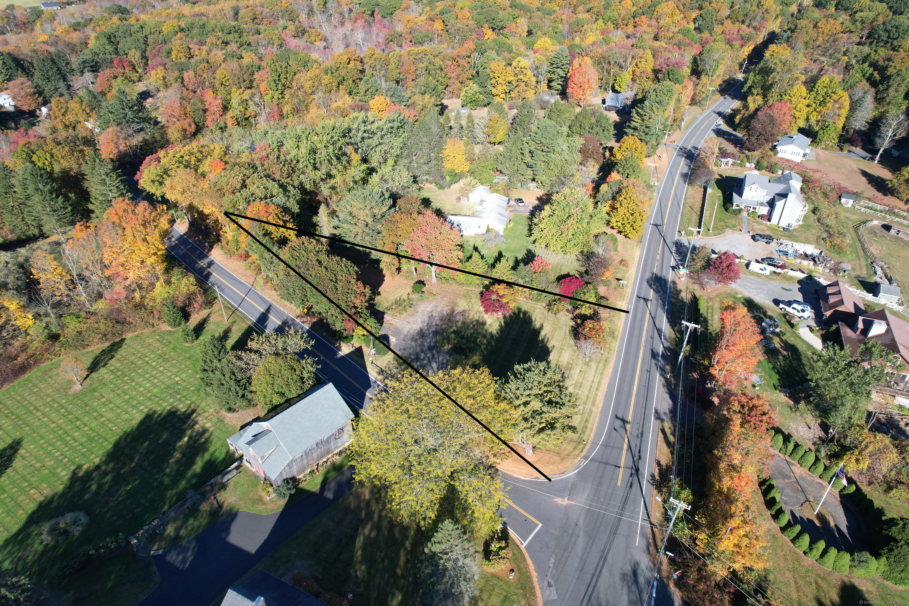1543 Litchfield Road Watertown, CT 06795 - Photo 3 of 7 an aerial view of residential houses with outdoor space