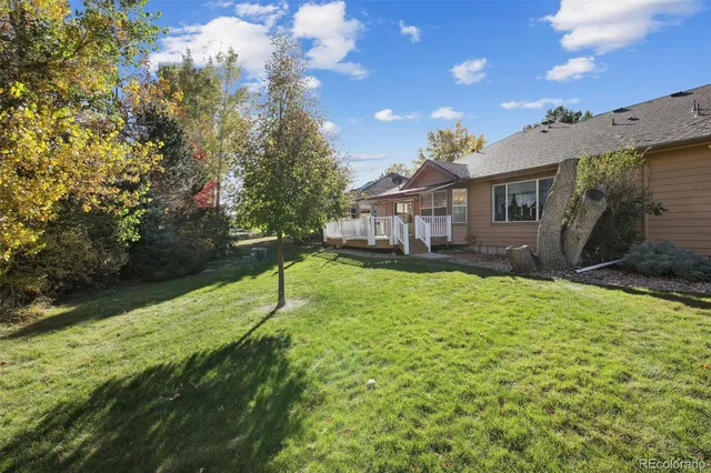 a house view with a garden space