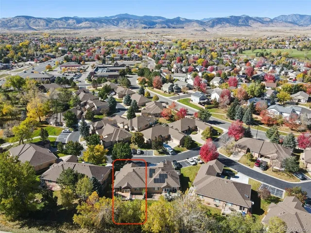 an aerial view of multiple house