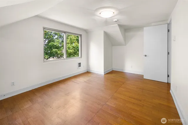 an empty room with a natural light