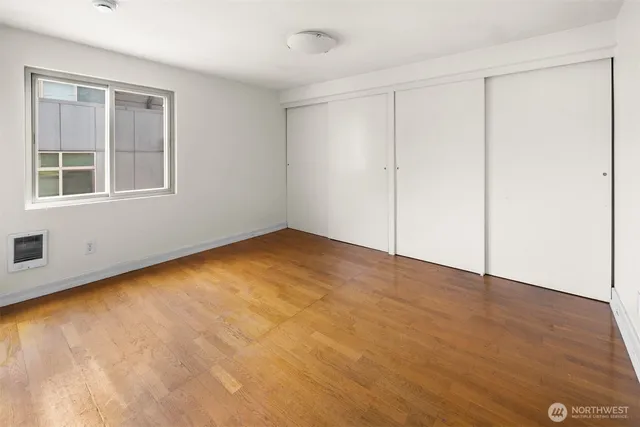 an empty room with a natural light