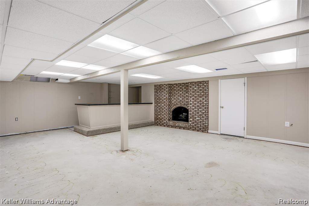 40567 Village Wood Road Novi, MI 48375 - Photo 28 of 32 Finished basement with fireplace and wet bar