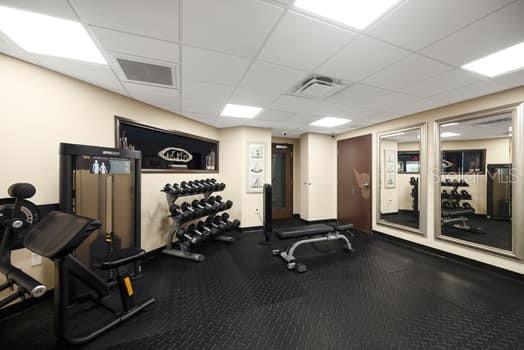 611 Destiny Drive, Unit 210 Ruskin, FL 33570 - Photo 29 of 48 a view of a room with gym equipment