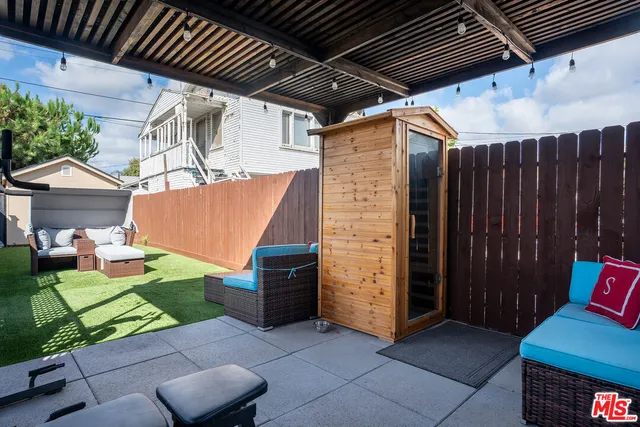 a view of outdoor space and deck kitchen