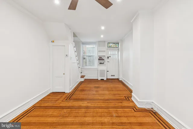 a bedroom with a bed and closet