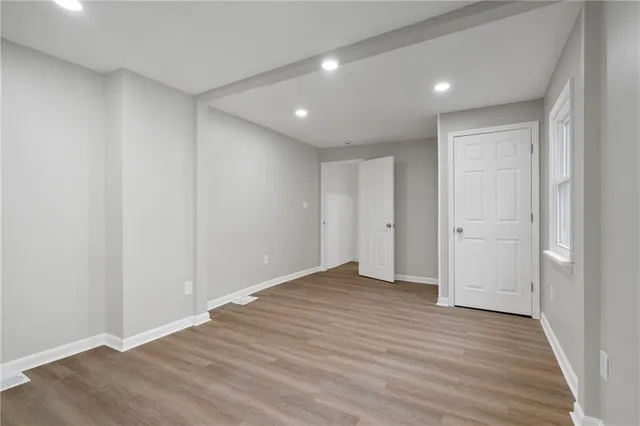 wooden floor in an empty room with wooden floor