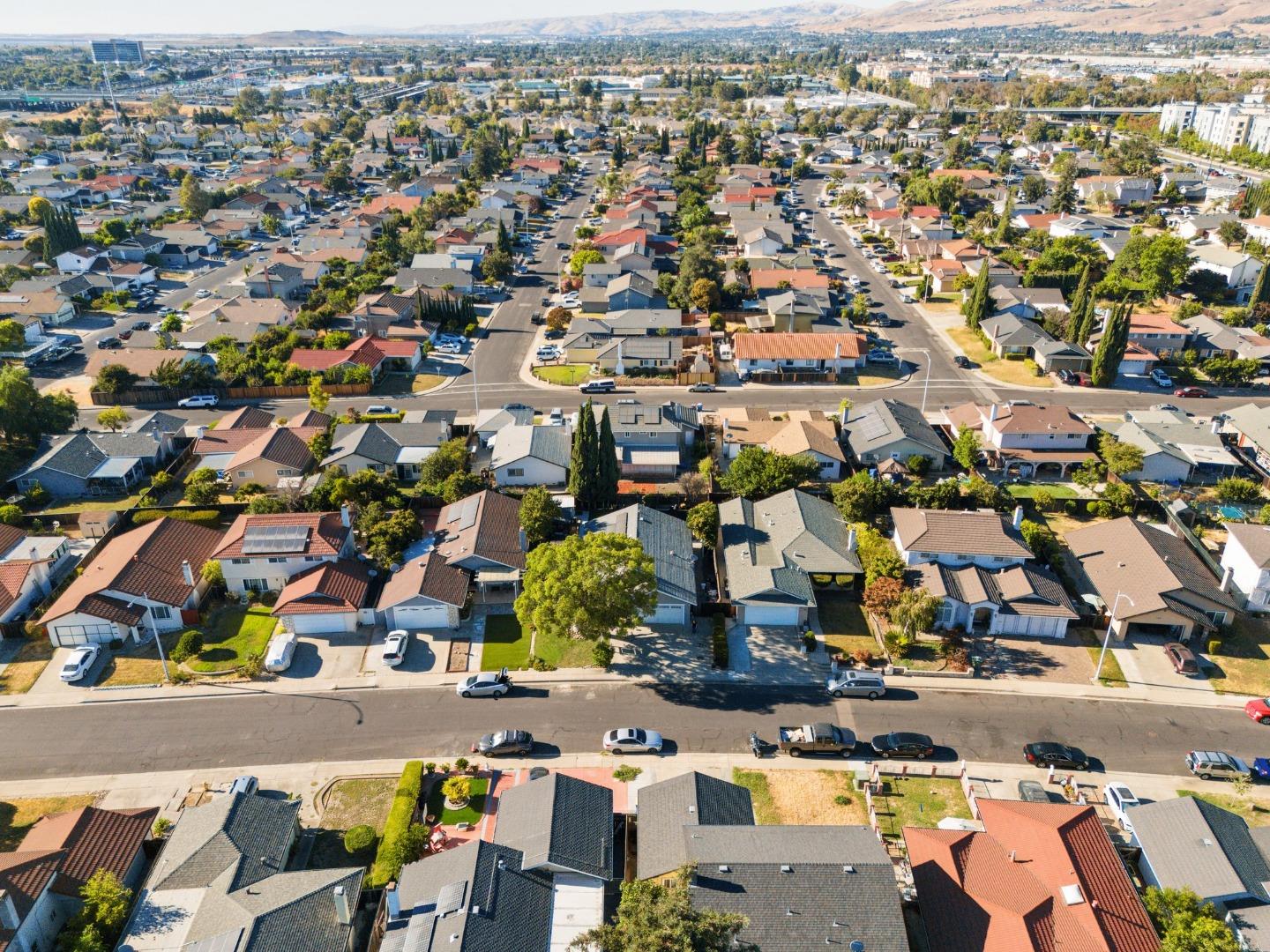 205 Evergreen Way Milpitas, CA 95035 - Photo 29 of 31 an aerial view of a city with lots of residential buildings