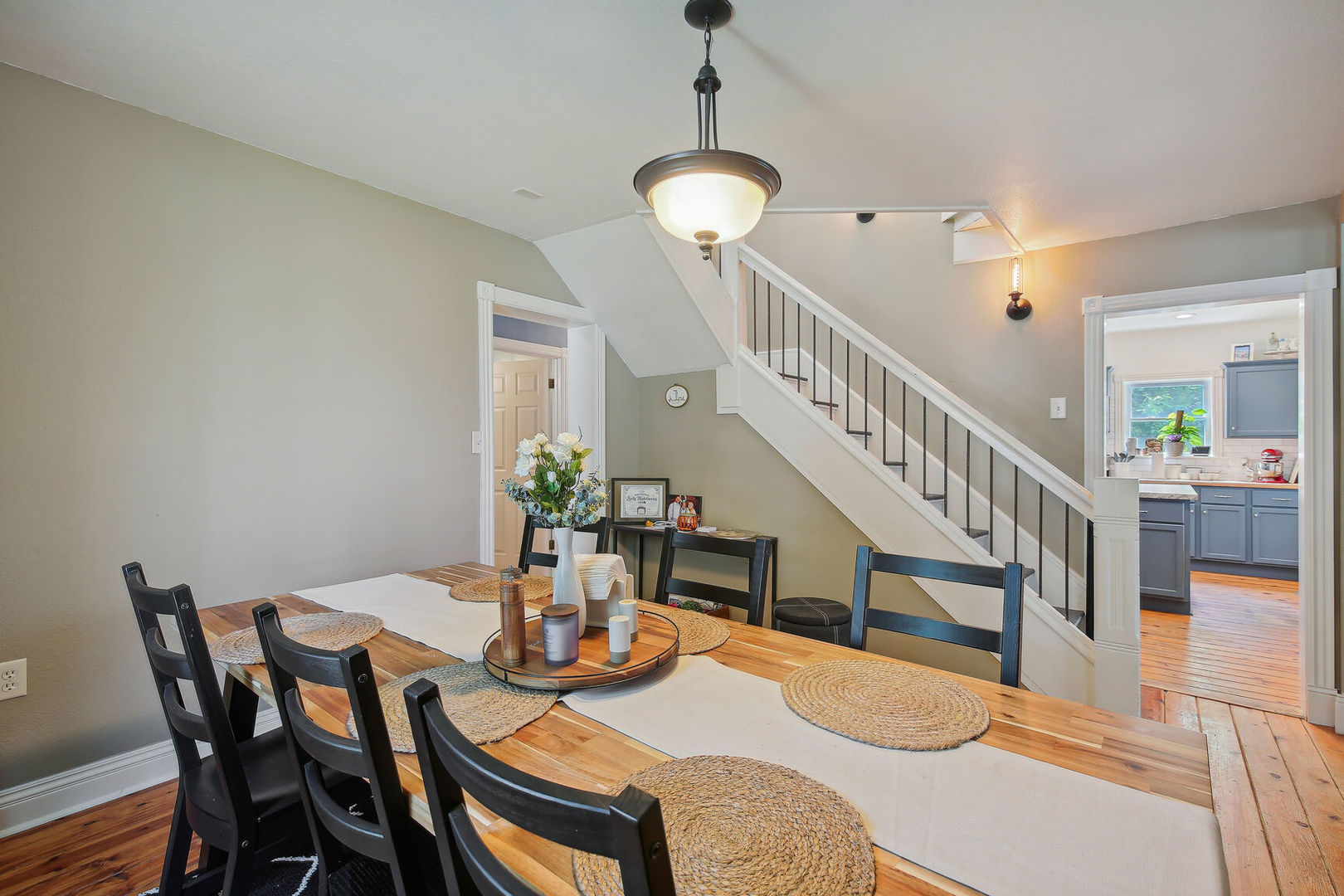 664 North Macon Street Bement, IL 61813 - Photo 7 of 24 a view of a dining room with furniture and wooden floor