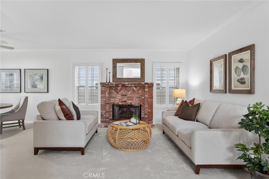 1714 Flower Avenue Torrance, CA 90503 - Photo 8 of 40 a living room with furniture and a fireplace
