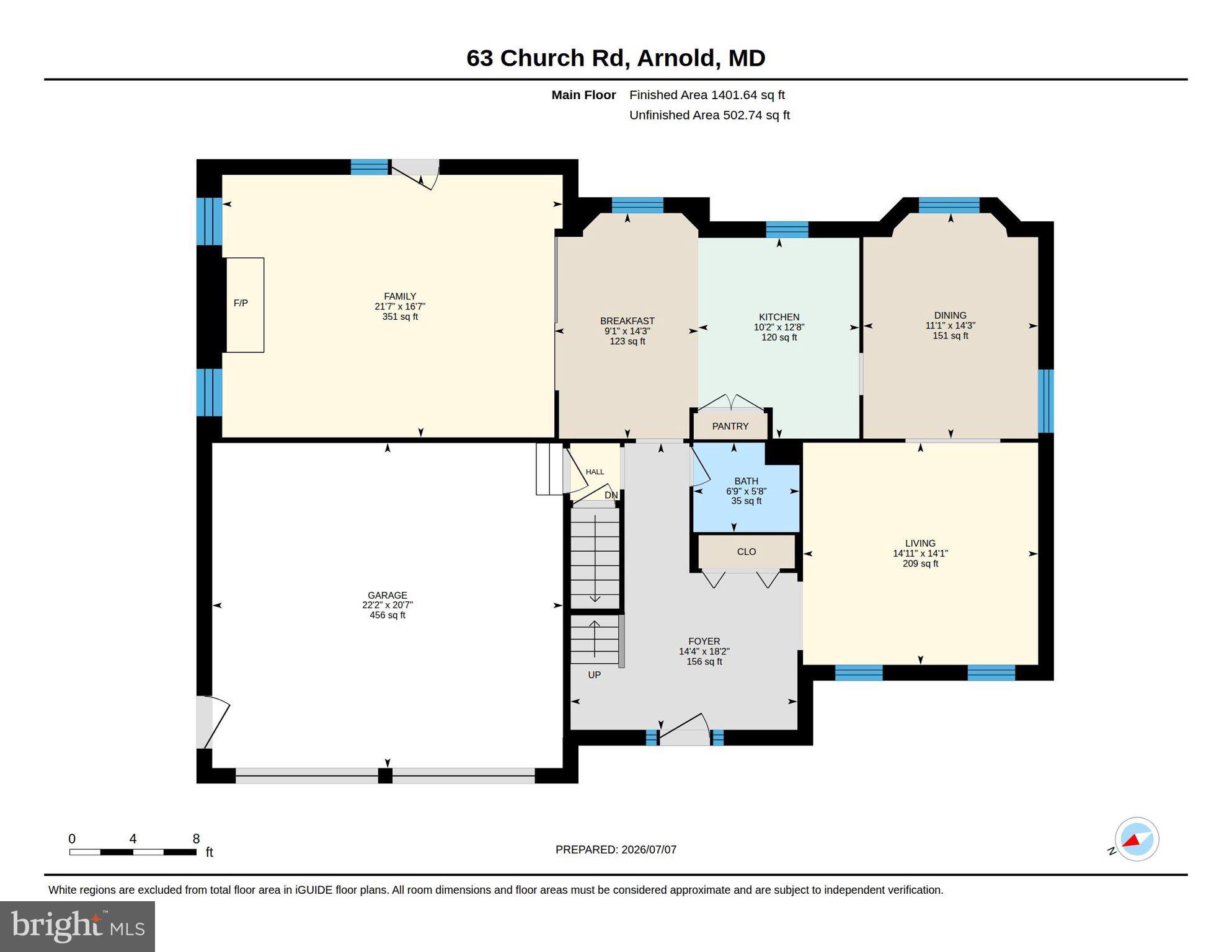 63 Church Road Arnold, MD 21012 - Photo 56 of 58 Main Level - Floor Plan