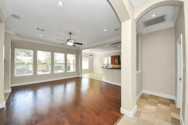 a view of entryway with wooden floor
