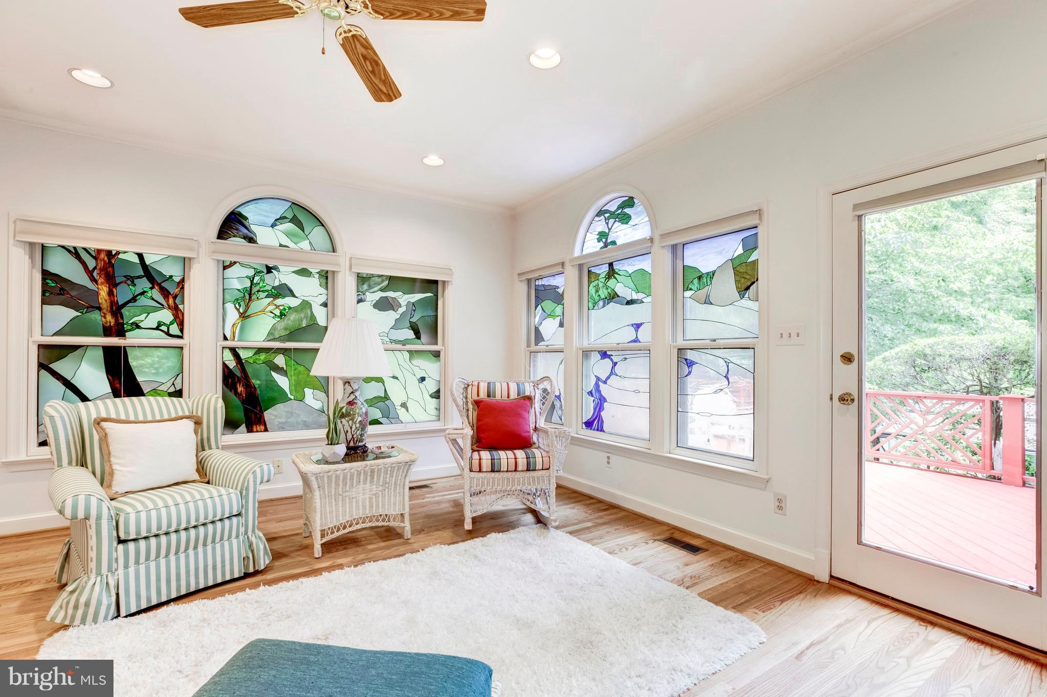 7204 Helmsdale Road Bethesda, MD 20817 - Photo 8 of 30 Artistic windows add privacy AND light!
