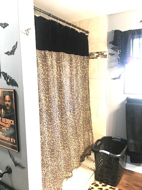 84 Candlegate Circle Matteson, IL 60443 - Photo 10 of 15 a bathroom with a sink and a shower curtain