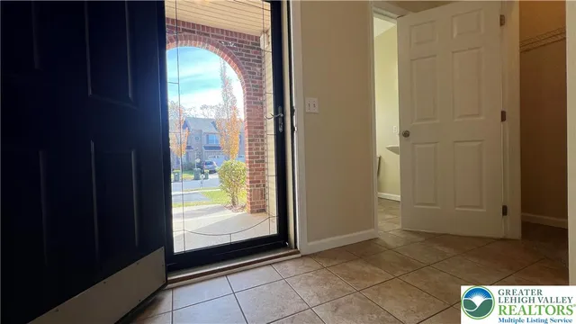 a view of hallway with livingroom