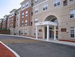 a view of a building with a entrance