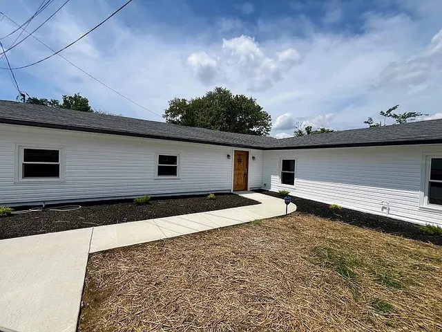 a backyard of a house