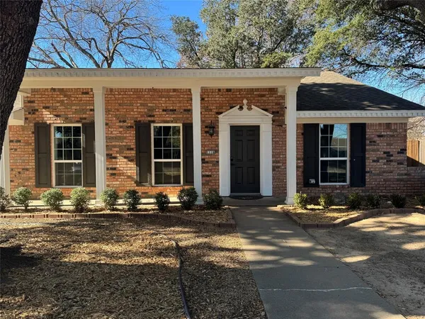 a front view of a house