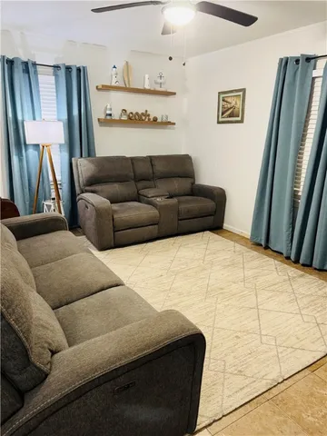 a living room with a couch