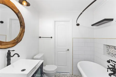 a view of a hallway with window