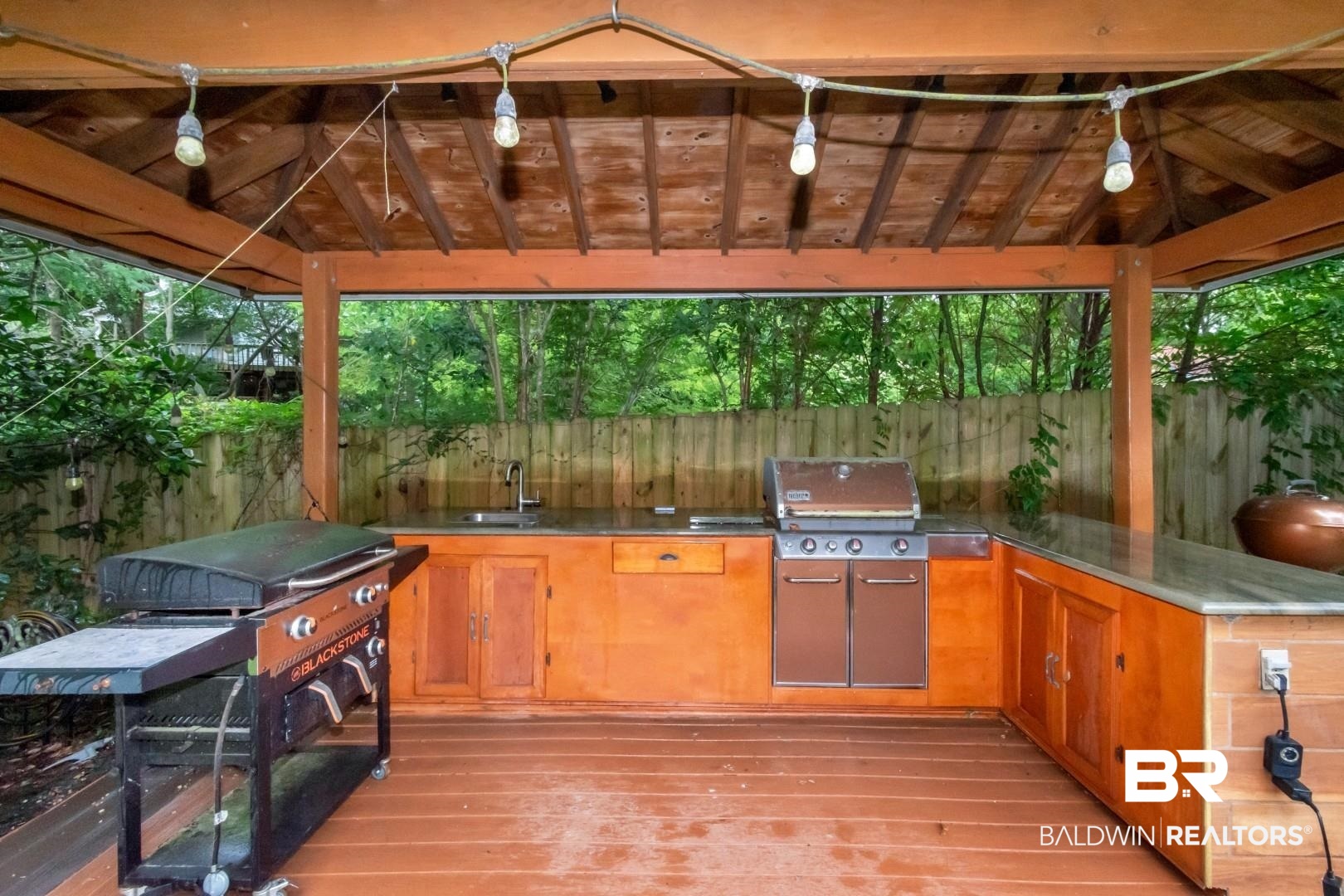 3212 Ward Road Mobile, AL 36605 - Photo 45 of 46 View of patio / terrace with a gazebo, exterior kitchen, and a deck