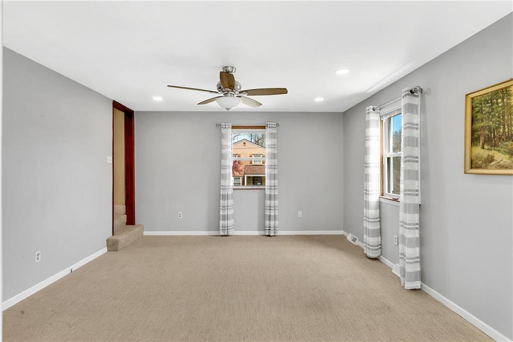 110 Kaylor Road Pittsburgh, PA 15237 - Photo 11 of 23 Recessed lighting, freshly painted and newer carpeting in the family room