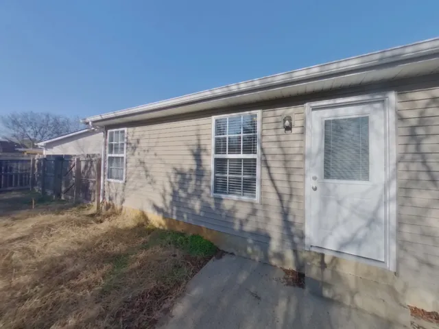 a backyard of a house