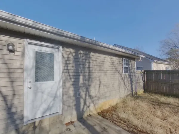 a backyard of a house