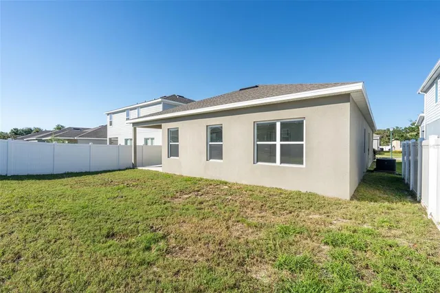 a view of a house with a backyard