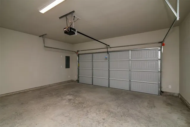 a view of a garage