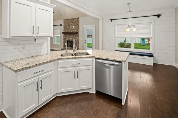 a bathroom with a tub