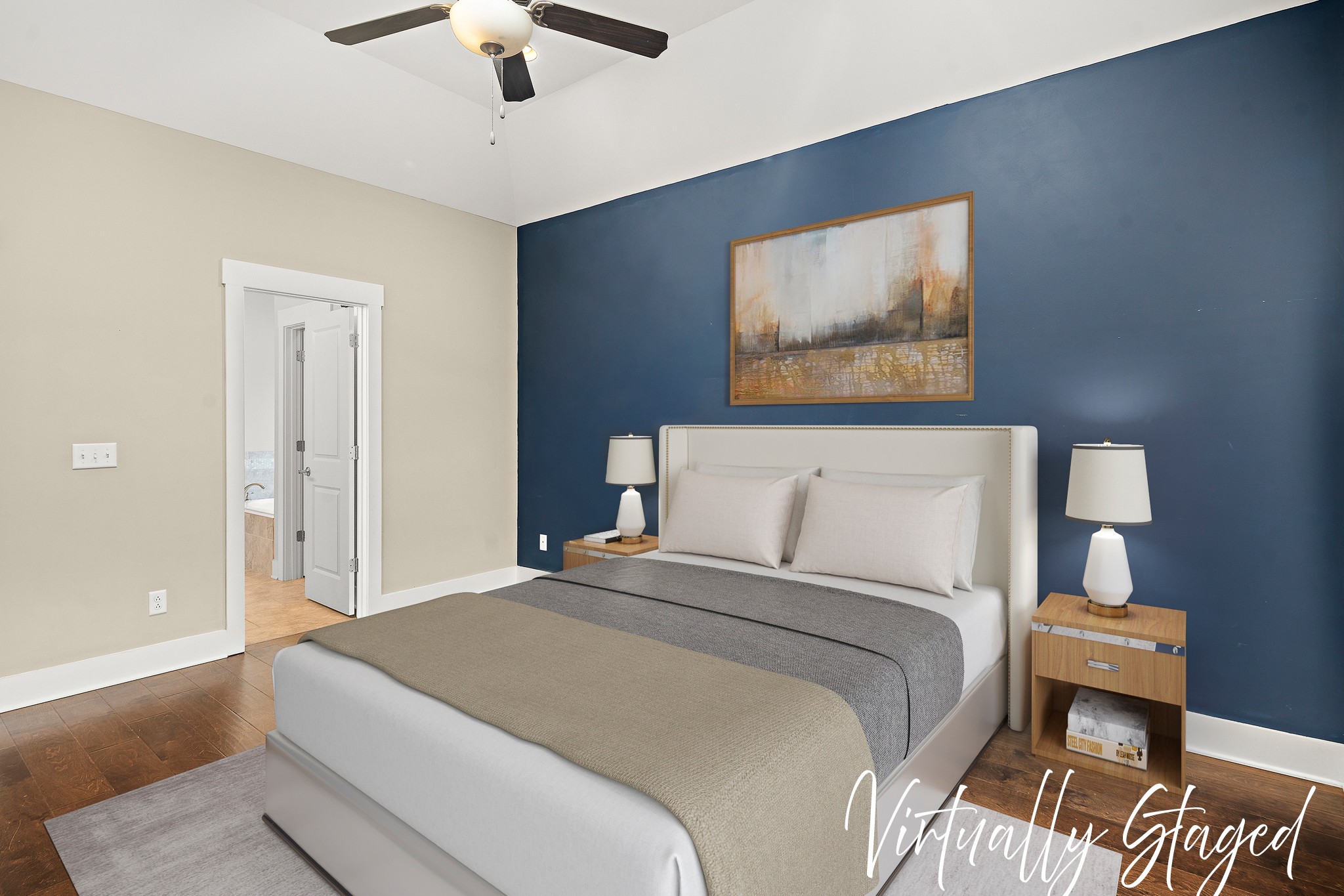 1105 Pegasus Run Lascassas, TN 37085 - Photo 22 of 48 a bedroom with bed and a chandelier