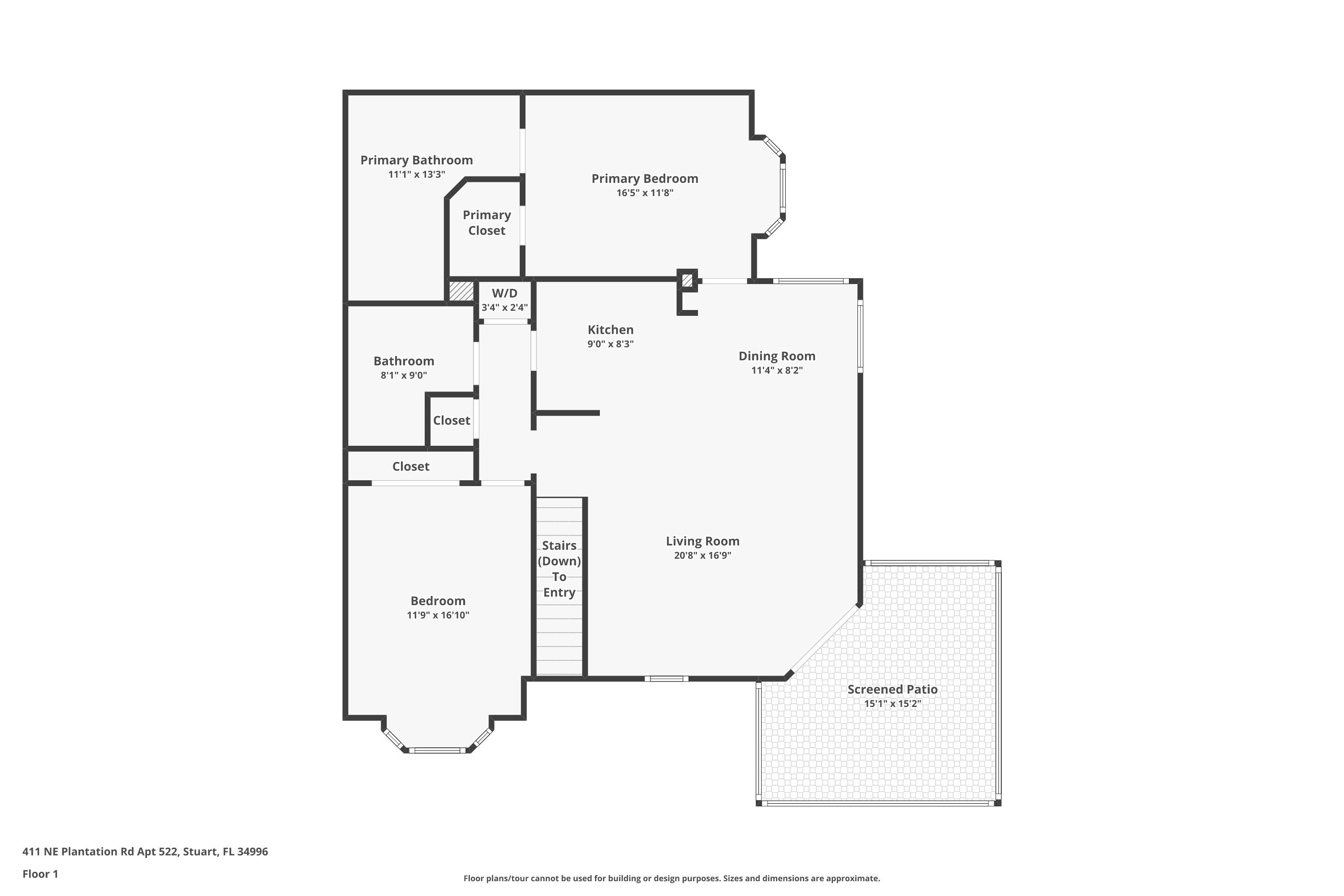 411 Northeast Plantation Road, Unit 522 Stuart, FL 34996 - Photo 52 of 52 a picture of floor plan